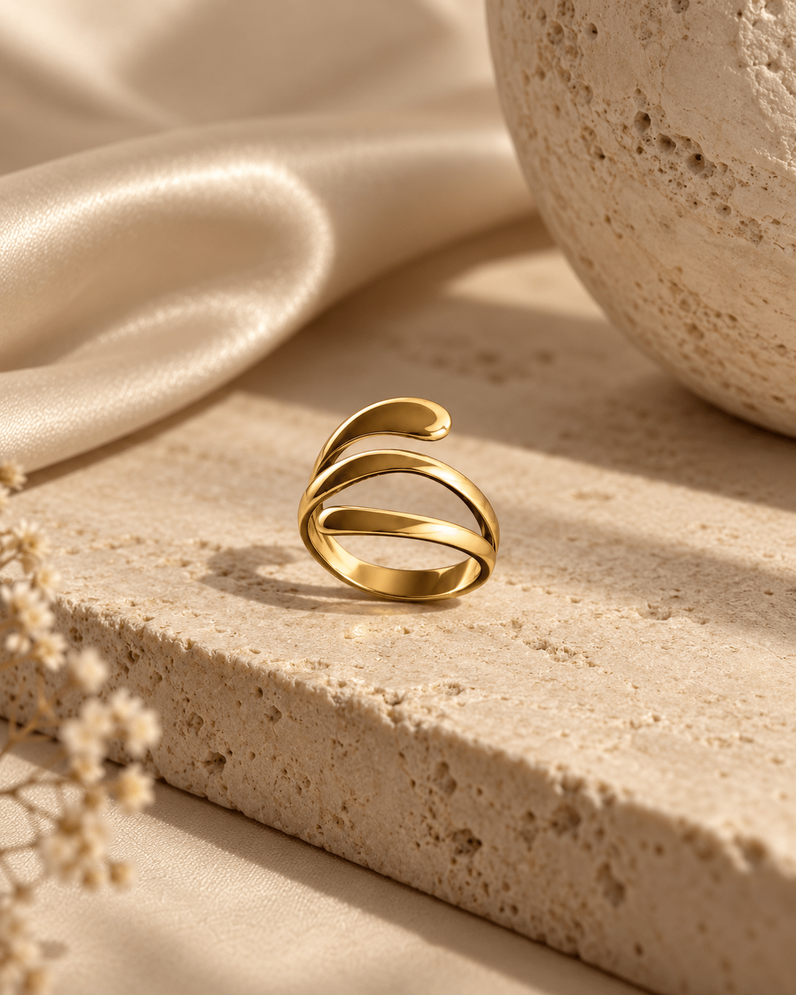 Anillo Ola Dorado - IXIA