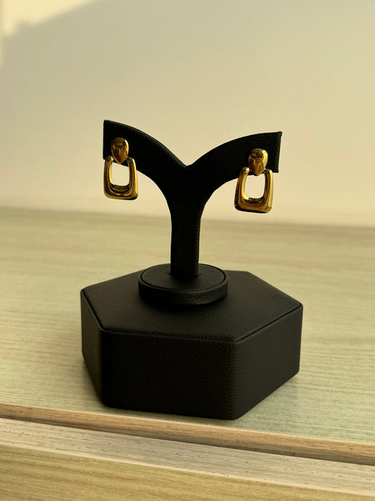 Aretes Golden Geo Drop - IXIA
