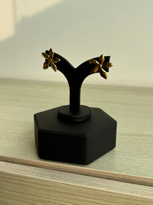 Aretes Golden Bow Star - IXIA