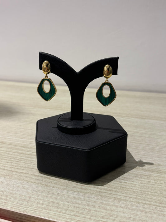 Aretes Golden Green Drop - IXIA