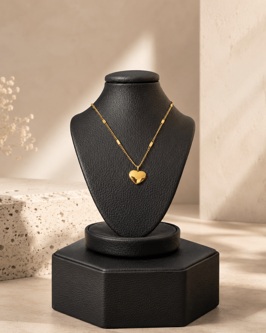 Collar Gota Corazón Dorado - IXIA