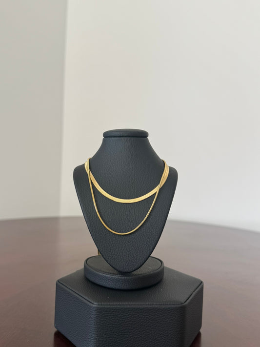 Collar Cadenas Capas Dorado