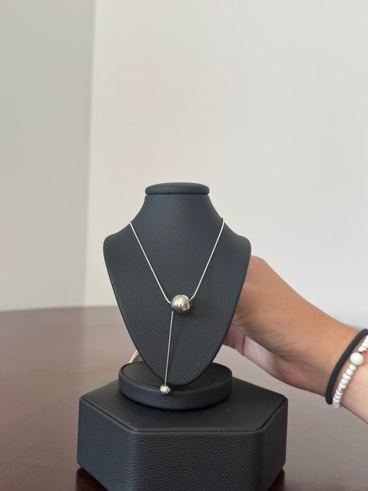Collar Gota Plateada