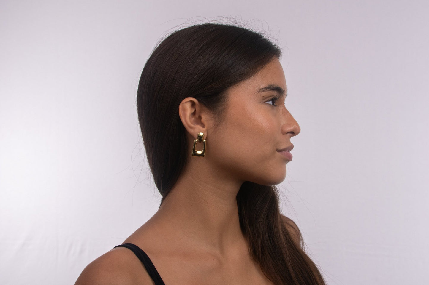 Aretes Gota Geométrica Dorado - IXIA