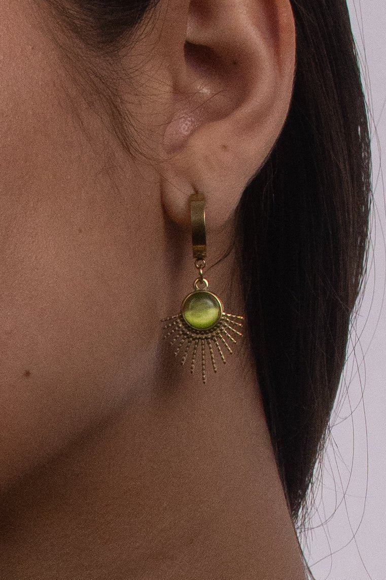 Aretes Gota Cristal Dorado - IXIA