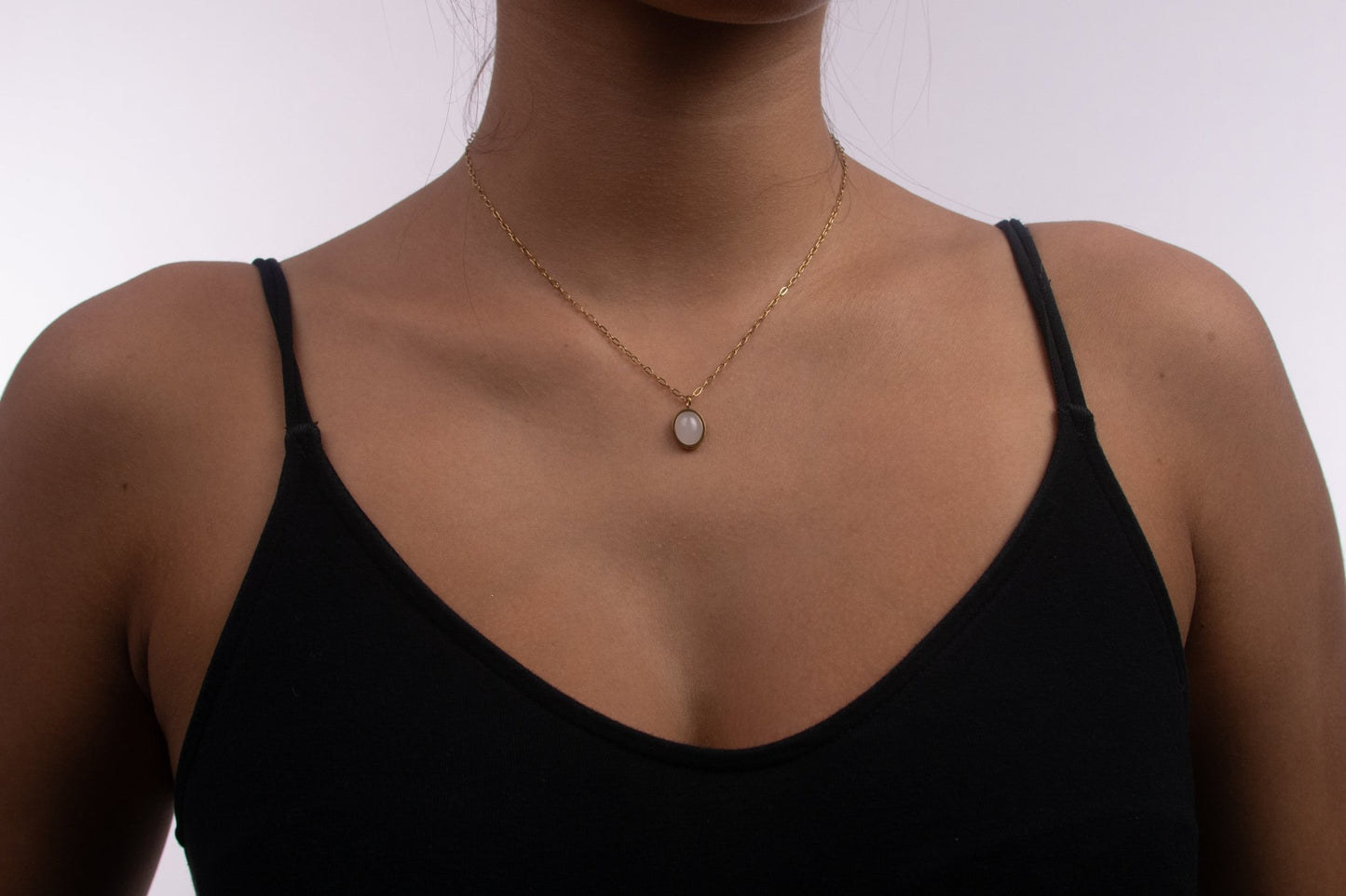 Collar Perla Redonda Dorado - IXIA