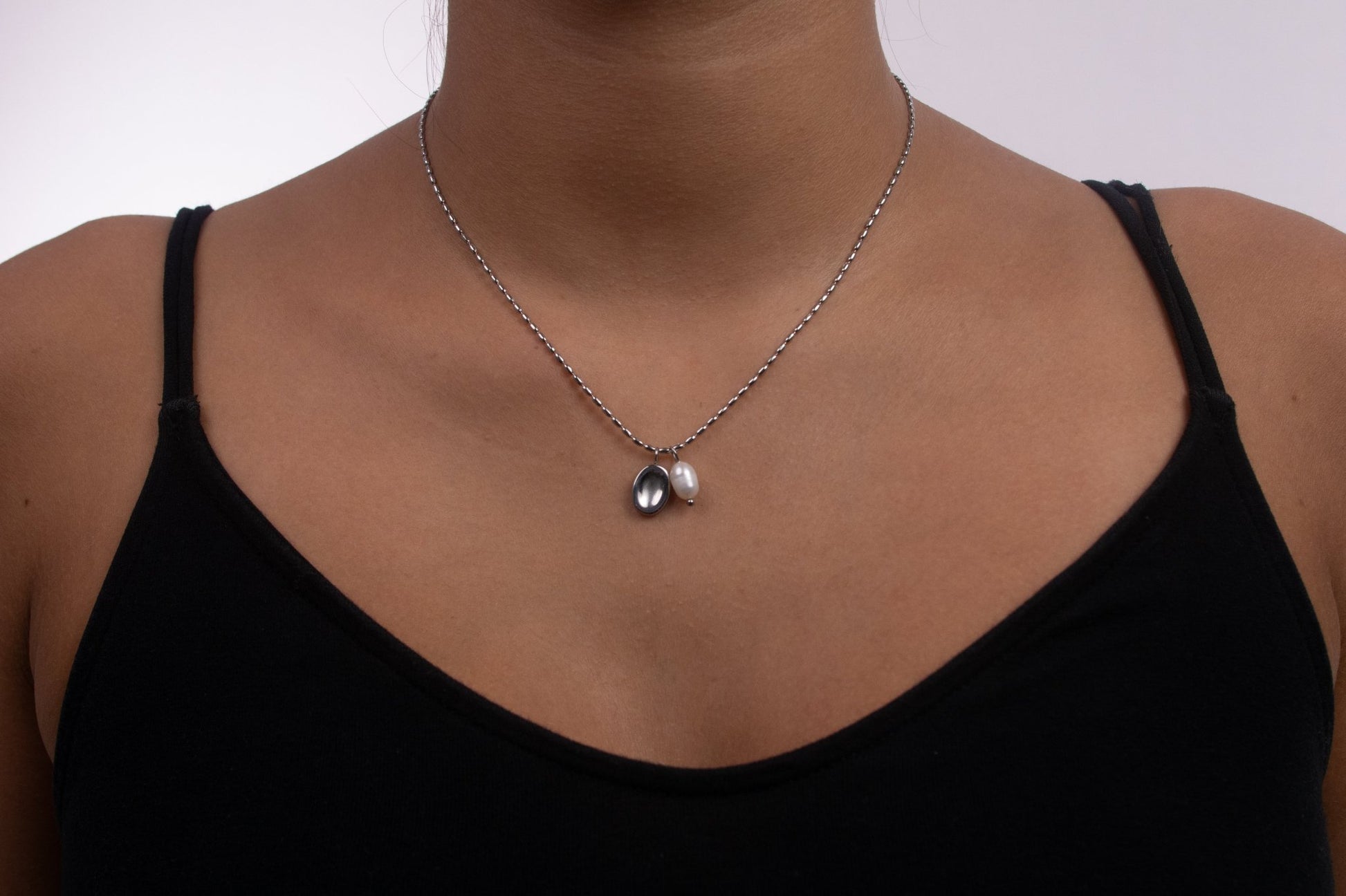 Collar Corazón Plateado - IXIA