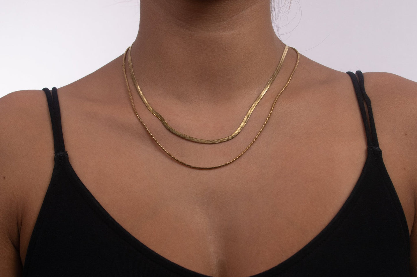 Collar Cadenas Capas Dorado - IXIA