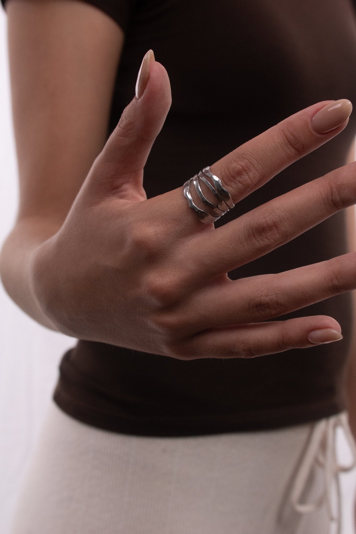 Anillo Apilable Plateado - IXIA